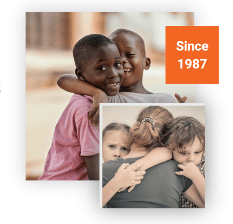 Stock placeholder image with grayscale geometrical mountain landscape