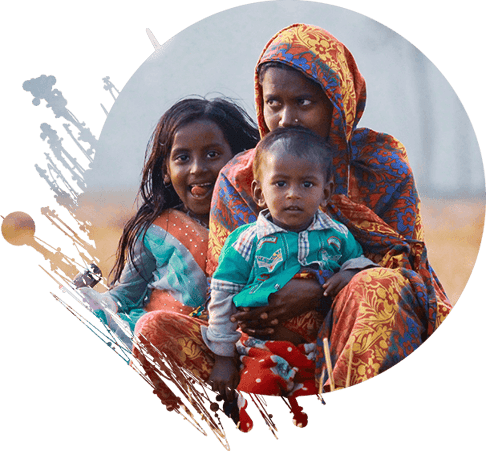 Stock placeholder image with grayscale geometrical mountain landscape